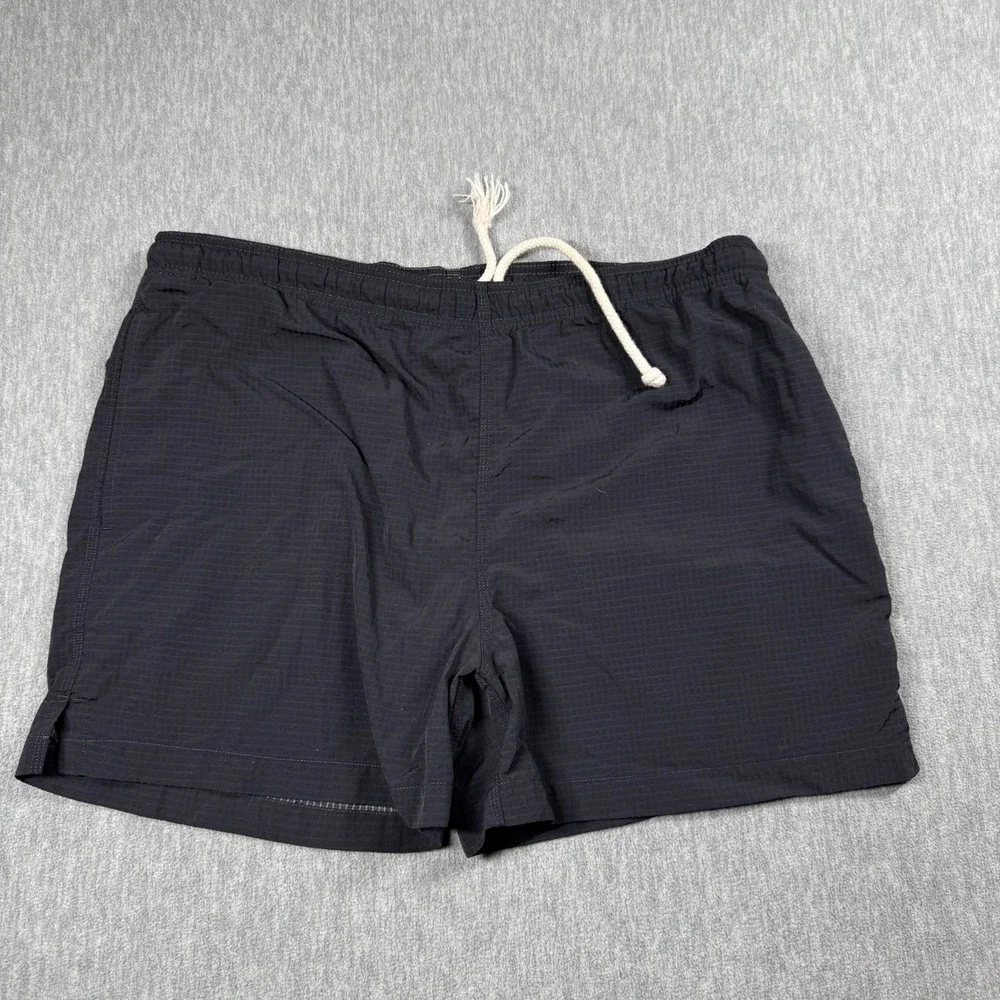 Tommy Bahama Swim Trunks‎ Men S Black Grid Pattern Nylon Elastic Waist Casual